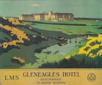 Gleneagles Hotel - L.M.S.R. Railway Print- 10